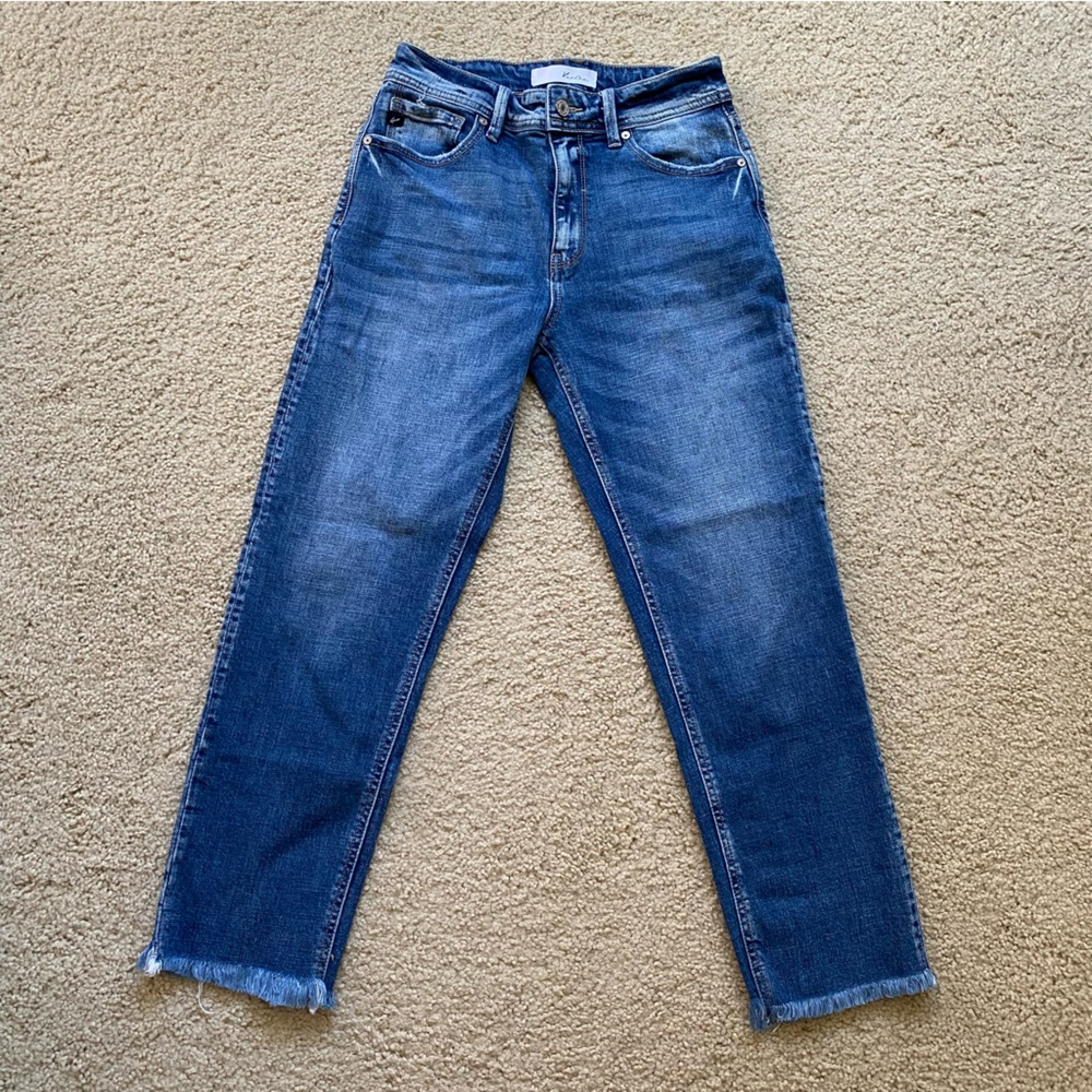 Kancan Darah High Rise Cropped Straight Jean Frayed Hem (Size 7/27)